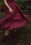 Lauretta Dress in Cranberry Linen