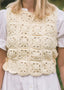 The Greta Vest in Bisque