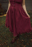 Lauretta Dress in Cranberry Linen