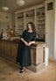 Alcott Dress in Ebony Linen