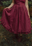 Lauretta Dress in Cranberry Linen