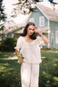 The Emmé Pajama Set in Antique White