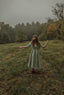 Alcott Dress in Moss Linen