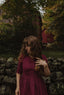 Alcott Dress in Cranberry Linen