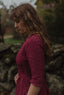 Alcott Dress in Cranberry Linen