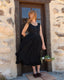 Lauretta Dress in Organic Ebony Linen