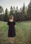 Clara Dress in Ebony Linen