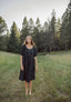 Clara Dress in Ebony Linen