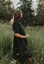 Clara Dress in Ebony Linen