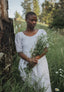 Clara Dress in Seashell Linen